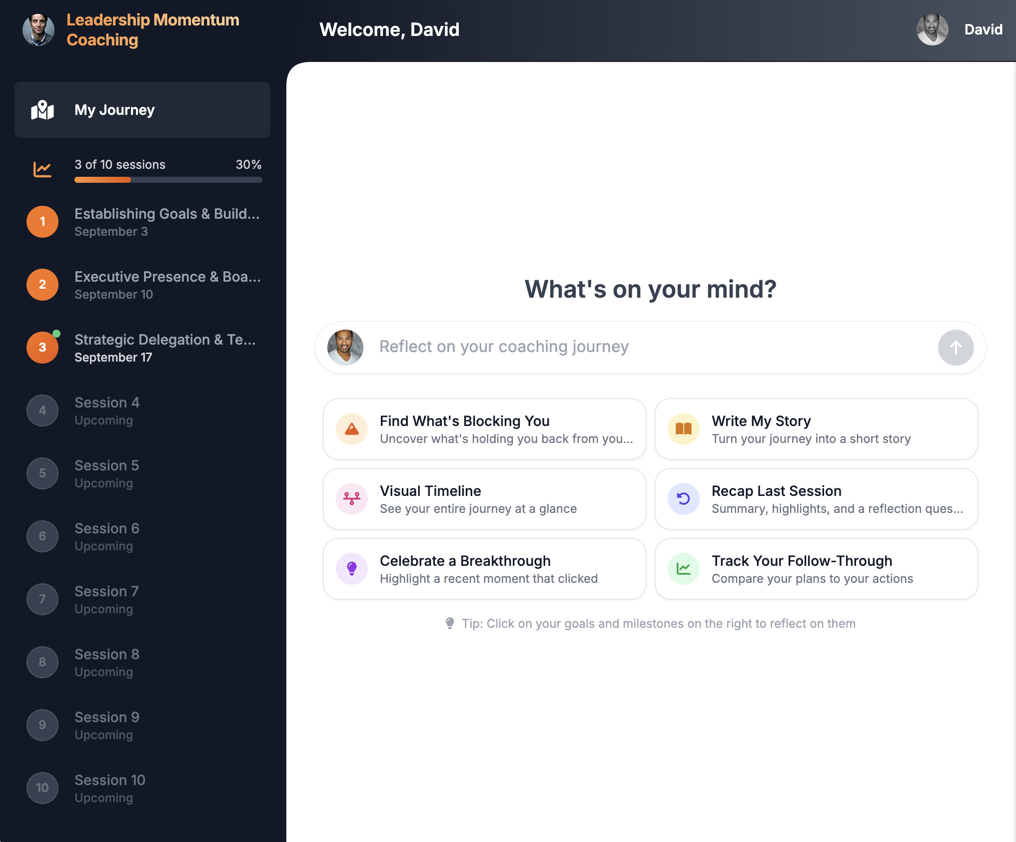 JourneyLoop client portal